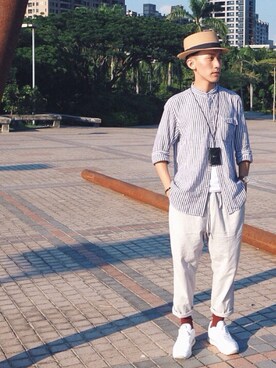 「hat」｜Lou-Yuanさん（メンズ・170cm）の夏コーディネート