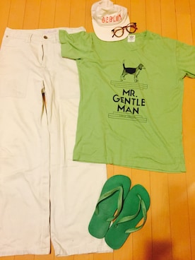 「shuca（シュカ）のアイテム（パンツ）」を使った、Yoo(よー)さん（メンズ・172cm）の夏コーディネート