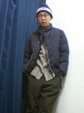 「nonnative（ノンネイティブ）のアイテム（ダウンジャケット/コート）」を使った、ryoさん（メンズ・177cm）の秋コーディネート