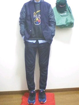 「スウェット×シャツ」｜ryoさん（メンズ・177cm）の秋コーディネート