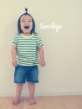 「GAP（ギャップ）のアイテム（デニムパンツ、ブルー系）」を使った、tarokiyoさん（レディース）の夏コーディネート