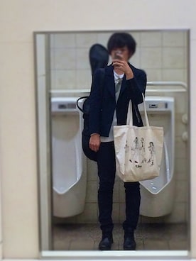 「And A（アンドエー）のアイテム（ピーコート）」を使った、しょた。さん（メンズ・172cm）の冬コーディネート