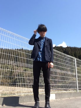 「And A（アンドエー）のアイテム（ジャケット/アウター）」を使った、しょた。さん（メンズ・172cm）の春コーディネート