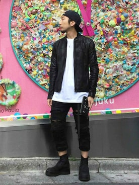 「アイテム（財布）」を使った、Ryunosuke Terashiさん（メンズ・175cm）の秋コーディネート