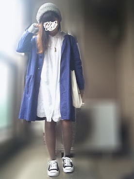 「PAR ICI」｜「アイテム（ハンチング/ベレー帽）」を使った、Rさん（レディース・153cm）の秋コーディネート