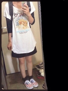 「星条旗」｜「アイテム（ワンピース/ドレス）」を使った、A娘さん（レディース・153cm）の春コーディネート
