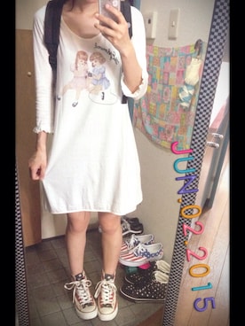 「星条旗」｜「アイテム（ワンピース/ドレス）」を使った、A娘さん（レディース・153cm）の夏コーディネート