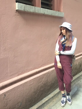 「I.Tのアイテム（オールインワン・サロペット）」を使った、Rarara さん（レディース・161cm）の冬コーディネート
