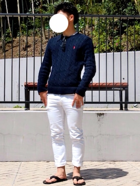 「Abercrombie&Fitch（アバークロンビーアンドフィッチ）のアイテム（シューズ）」を使った、tsugaさん（メンズ・174cm）の春コーディネート
