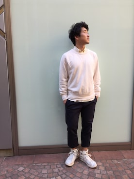 「アイテム（スウェット）」を使った、今井としひろさん（メンズ・172cm・30代）の秋コーディネート