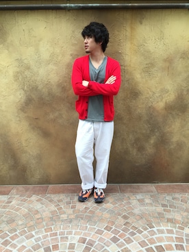 「アイテム（ソックス/靴下）」を使った、今井としひろさん（メンズ・172cm・30代）の春コーディネート