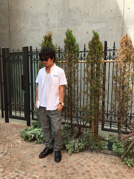 「アイテム（タンクトップ）」を使った、今井としひろさん（メンズ・172cm・30代）の夏コーディネート