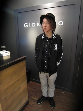 「ウィンドウペン」｜「アイテム（ジャージ）」を使った、norikazuさん（メンズ・165cm）の春コーディネート