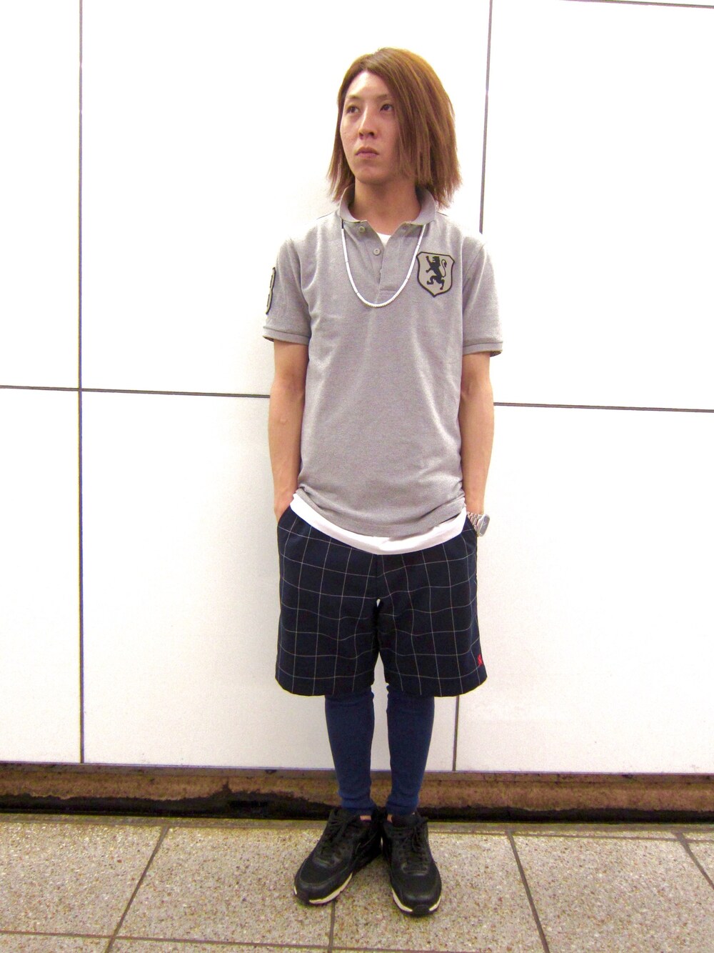 norikazuさんの「[GIORDANO]エンブレムワッペン半袖ポロシャツ（GIORDANO）」を使ったコーディネート