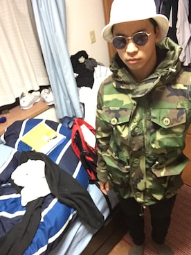 「アイテム（その他アウター）」を使った、長田一希さん（メンズ・170cm・10代）の秋コーディネート