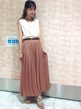 「アイテム（その他トップス）」を使った、higuchinさん（レディース・160cm）の夏コーディネート