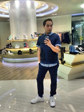 「initial（イニシャル）のアイテム（チノパンツ）」を使った、k1amさん（メンズ・168cm）の冬コーディネート