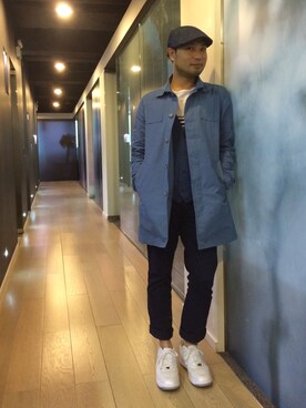 「initial（イニシャル）のアイテム（チノパンツ）」を使った、k1amさん（メンズ・168cm）の冬コーディネート