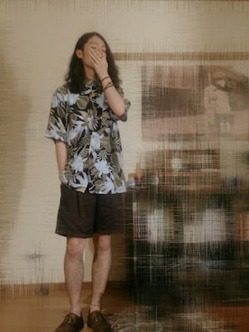 「膝上ショーツ」｜「アイテム（ブーツ）」を使った、zuzuzuさん（メンズ・172cm）の夏コーディネート