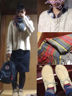 「アイテム（バックパック/リュック、ブルー系）」を使った、atty,,,さん（レディース・163cm）の秋コーディネート