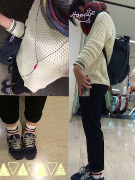 「アイテム（バックパック/リュック、ブルー系）」を使った、atty,,,さん（レディース・163cm）の秋コーディネート