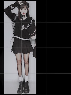 「M.Y.O.B（エム.ワイ.オー.ビー）のアイテム（ニット/セーター）」を使った、亜さん（レディース・161cm）の冬コーディネート