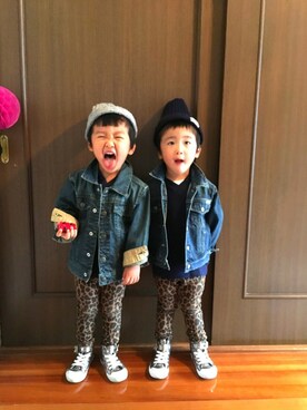 miki...◡̈1126さん（キッズ・100cm）の秋コーディネート