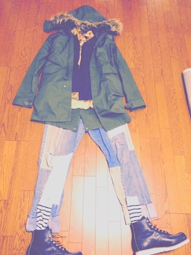 「FLASH REPORT（フラッシュリポート）のアイテム（ジャケット/アウター）」を使った、ma-ruさん（メンズ・180cm）の秋コーディネート
