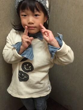 「AVAN LILY（アヴァンリリィ）のアイテム（パンツ）」を使った、Ayaさん（キッズ・100cm）の秋コーディネート
