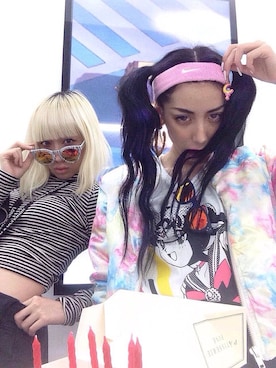 「UNIF（ユニフ）のアイテム（その他アウター）」を使った、Stars Xuさん（レディース・170cm）の夏コーディネート