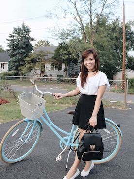 「MANGO（マンゴ）のアイテム（アクセサリー）」を使った、Glessieさん（レディース・160cm）の秋コーディネート