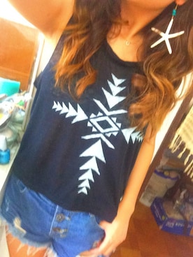 「アイテム（タンクトップ）」を使った、SAKIPONさん（レディース・161cm・20代）の夏コーディネート