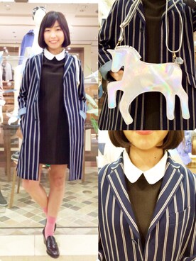 「ユニコーン」｜「アイテム（ワンピース/ドレス）」を使った、atsumi_kuwabaraさん（レディース・158cm）の冬コーディネート