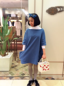 「アイテム（ヘアバンド）」を使った、atsumi_kuwabaraさん（レディース・158cm）の冬コーディネート