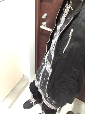 「SRIVER（スリヴァー）のアイテム（ブルゾン）」を使った、がっちさん（メンズ・163cm）の冬コーディネート