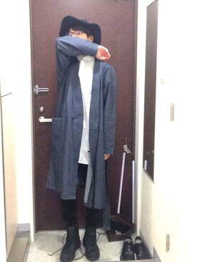 「PARADOX（パラドックス）のアイテム（その他アウター）」を使った、がっちさん（メンズ・163cm）の冬コーディネート