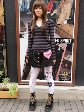 「DROP DEAD（ドロップデッド）のアイテム」を使った、sonoさん（レディース・165cm）の秋コーディネート