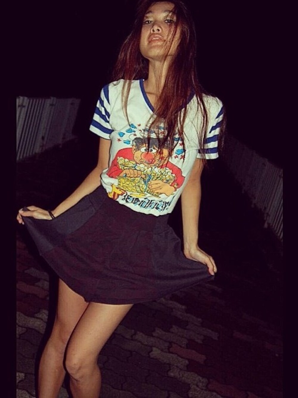 「REMAKE、handmade、street、DIY」｜「ONE PEACEのアイテム（ワンピース、ブラック系）」を使った、SWIVEL SLUM DIVEさん（レディース・165cm）の夏コーディネートの1枚目の写真