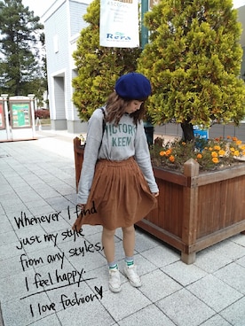 「SpRay（スプレイ）のアイテム（その他）」を使った、minakoさん（レディース・160cm）の秋コーディネート