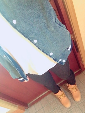 「BROWNY（ブラウニー）のアイテム（ブルゾン）」を使った、mana_sさん（レディース・160cm）の春コーディネート