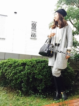 「ニット帽コーデ」｜「アイテム（その他アウター）」を使った、akimaru920さん（レディース・166cm）の秋コーディネート