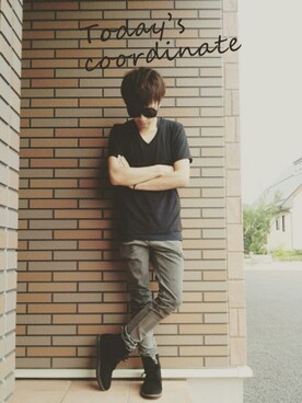 「FREESEAM（フリーシーム）のアイテム」を使った、ドゥ♪さん（メンズ・166cm）の夏コーディネート