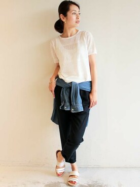 BEAUTY&YOUTH オフィススタッフ 02さん(レディース・163cm)の夏コーディネート