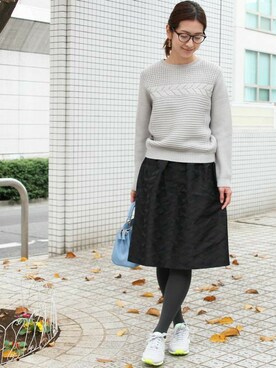 「NIKE INTERNATIONALIST」｜BEAUTY&YOUTH オフィススタッフ 02さん（レディース・163cm）の冬コーディネート