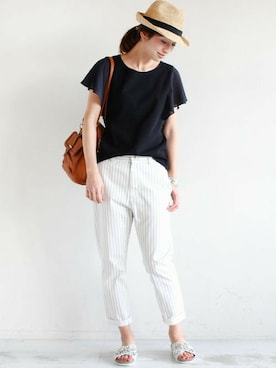 「フレアスリーブ」｜BEAUTY&YOUTH オフィススタッフ 02さん（レディース・163cm）の春コーディネート