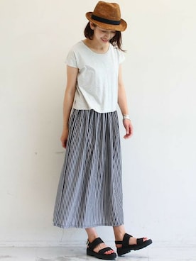 BEAUTY&YOUTH オフィススタッフ 02さん（レディース・163cm）の夏コーディネート