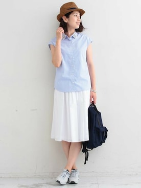 BEAUTY&YOUTH オフィススタッフ 02さん（レディース・163cm）の夏コーディネート