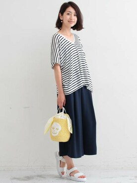 BEAUTY&YOUTH オフィススタッフ 02さん(レディース・163cm)の夏コーディネート