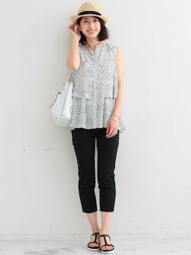 BEAUTY&YOUTH オフィススタッフ 02さん（レディース・163cm）の夏コーディネート