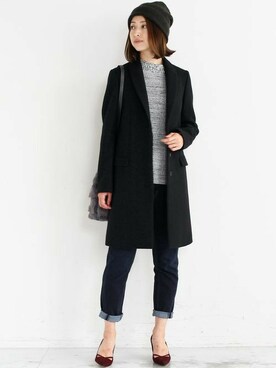 「デニムテーパード」｜BEAUTY&YOUTH オフィススタッフ 02さん（レディース・163cm）の秋コーディネート